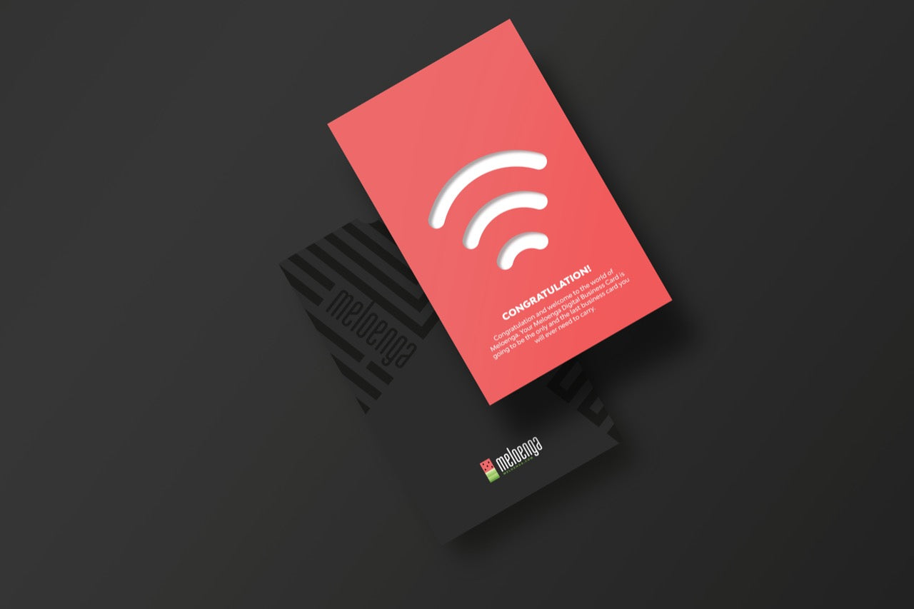 Meloenga Digital Business Card – White (Blank) E Cards for Business